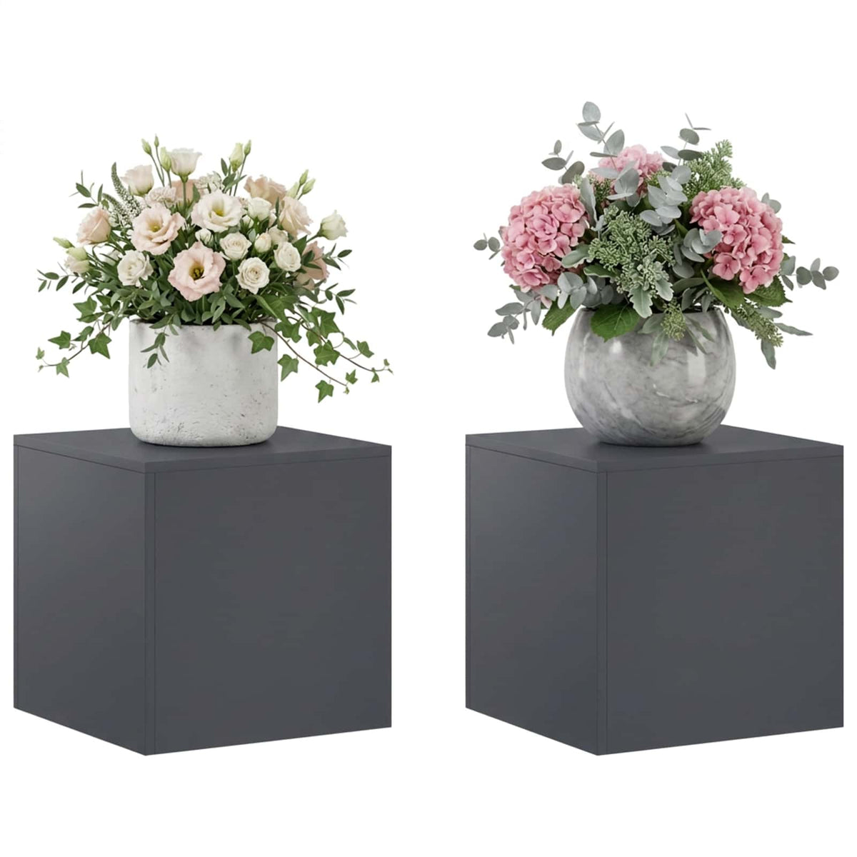 Stalak za biljke 2 pcs Antracit 40 x 40 x 40 cm Pocinčani čelik