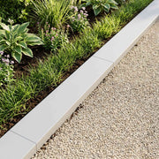 Profil za rubove vrta 2 kom. 100 x 20 x 5 cm Čelik Bijela