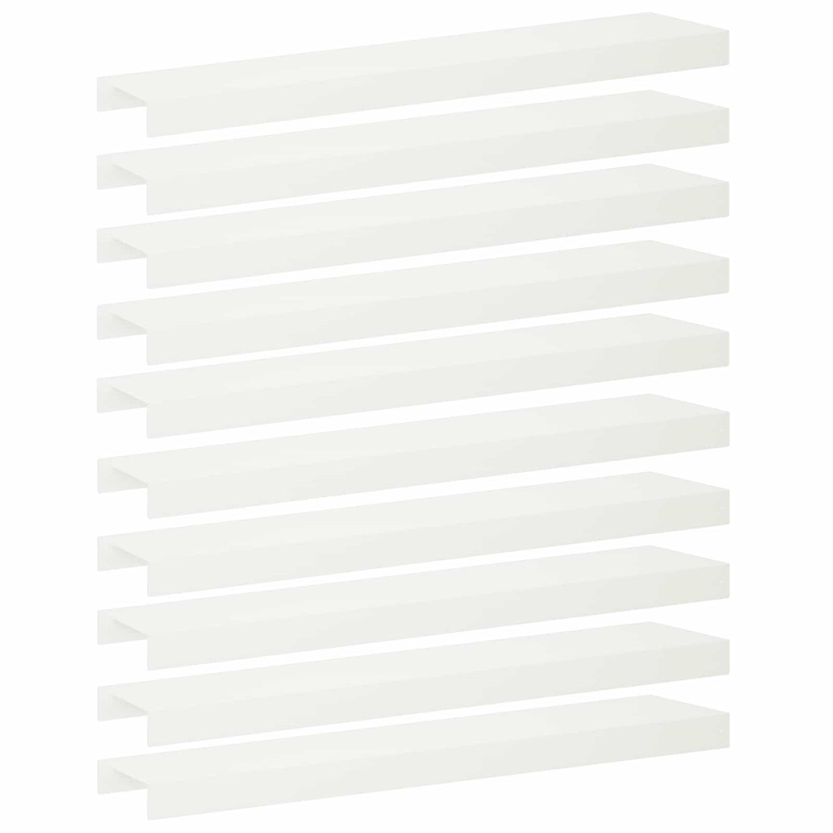 Profil za rubove vrta 10 kom. 100 x 20 x 5 cm Čelik Bijela