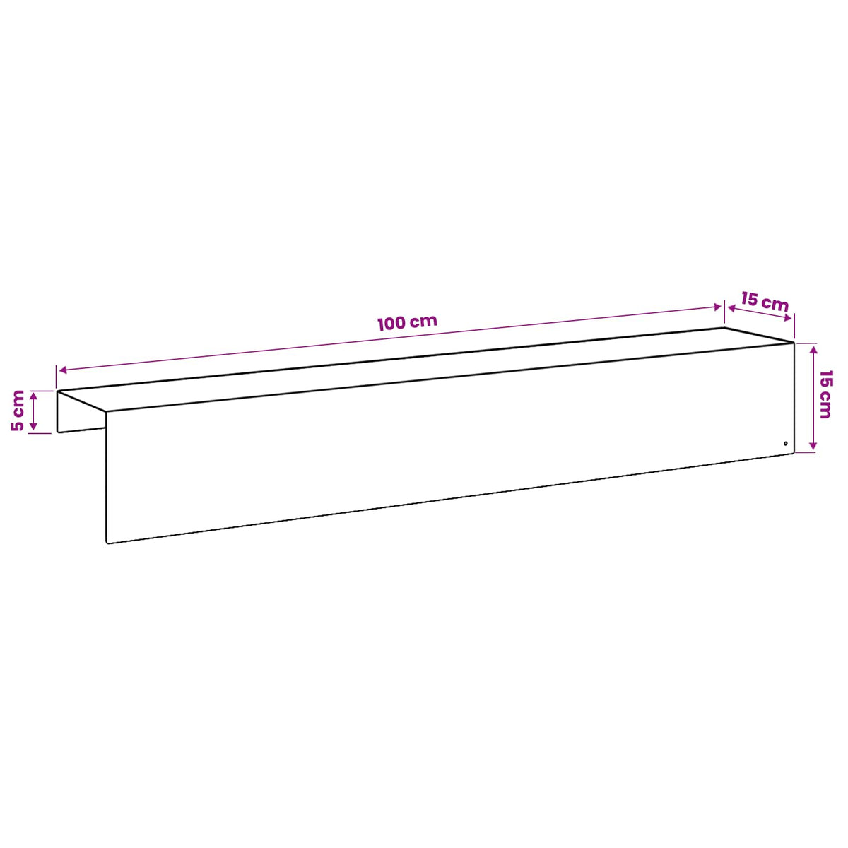 Profil za rubove vrta 2 kom. 100 x 15 x 15 cm Čelik Antracit