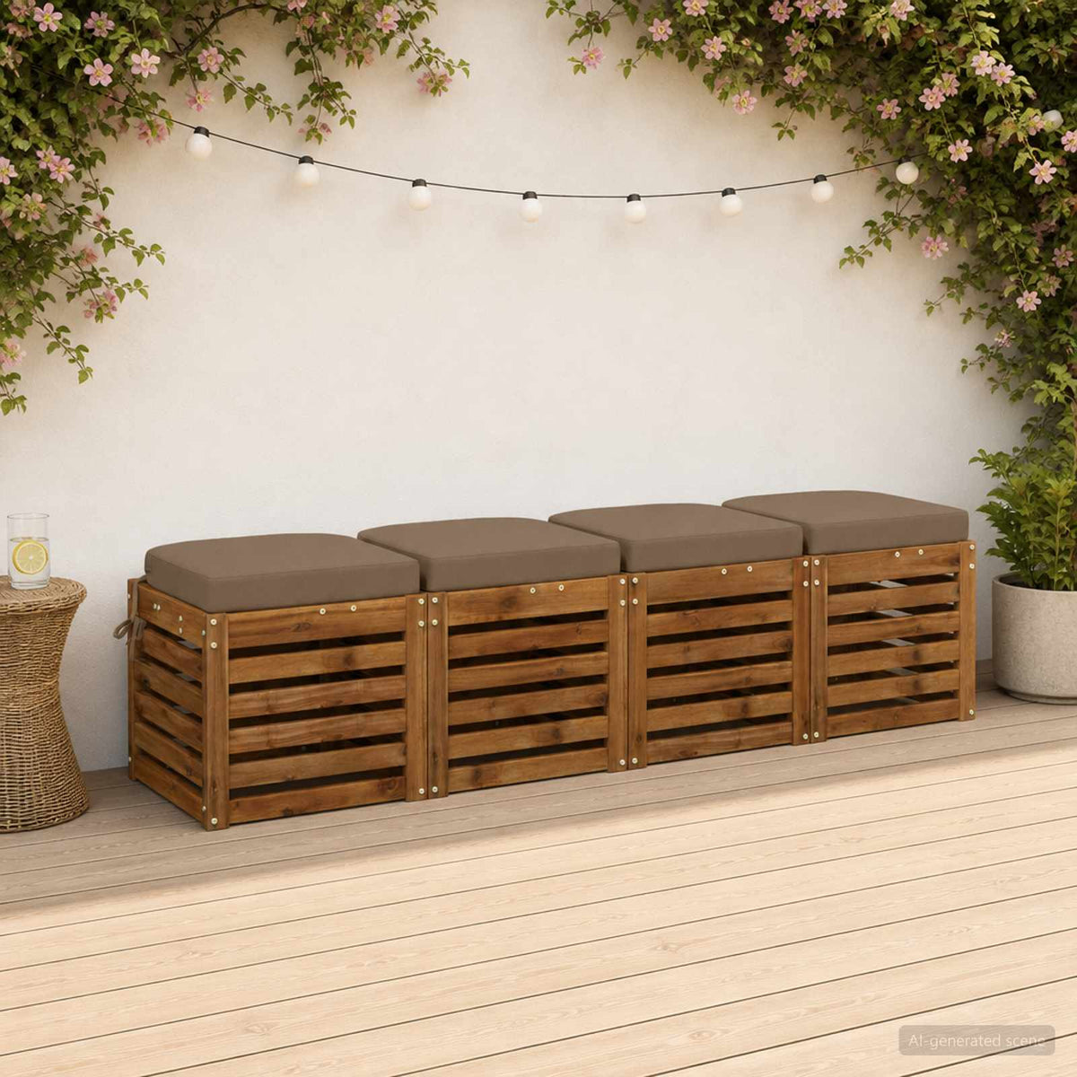 Set jastučića od 4 komada SOEST 4 pcs 100% poliester Sivosmeđa