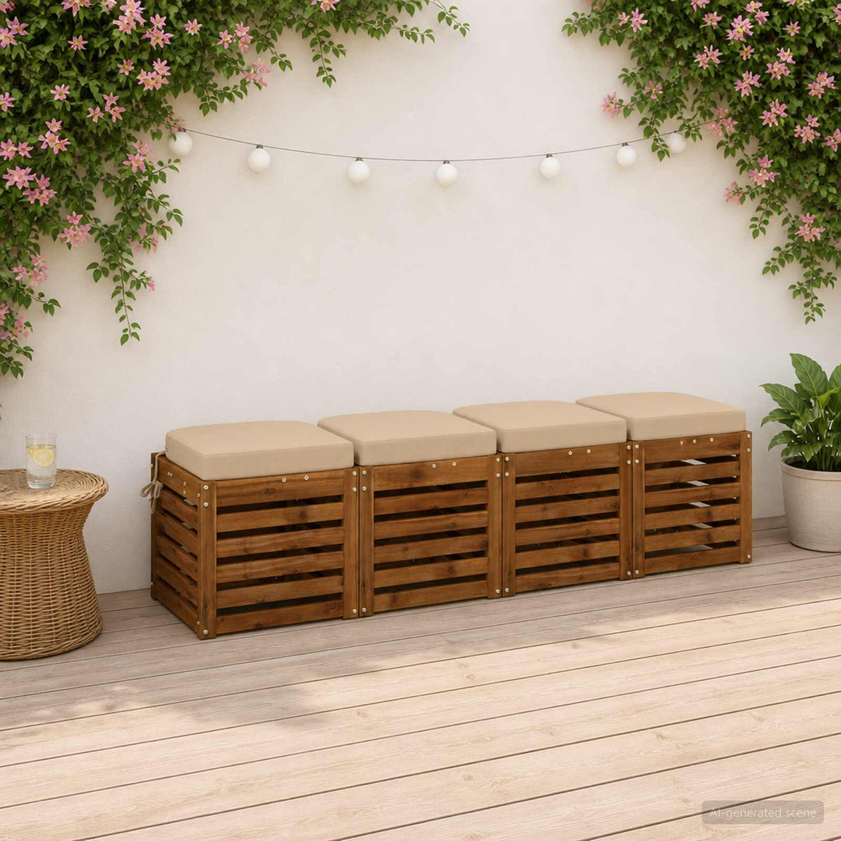 Set jastučića od 4 komada SOEST 4 pcs 100% poliester Krem