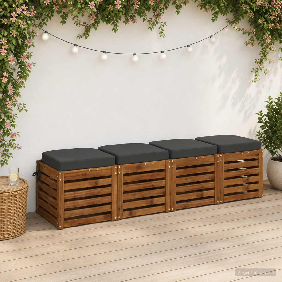 Set jastučića od 4 komada SOEST 4 pcs 100% poliester Antracit