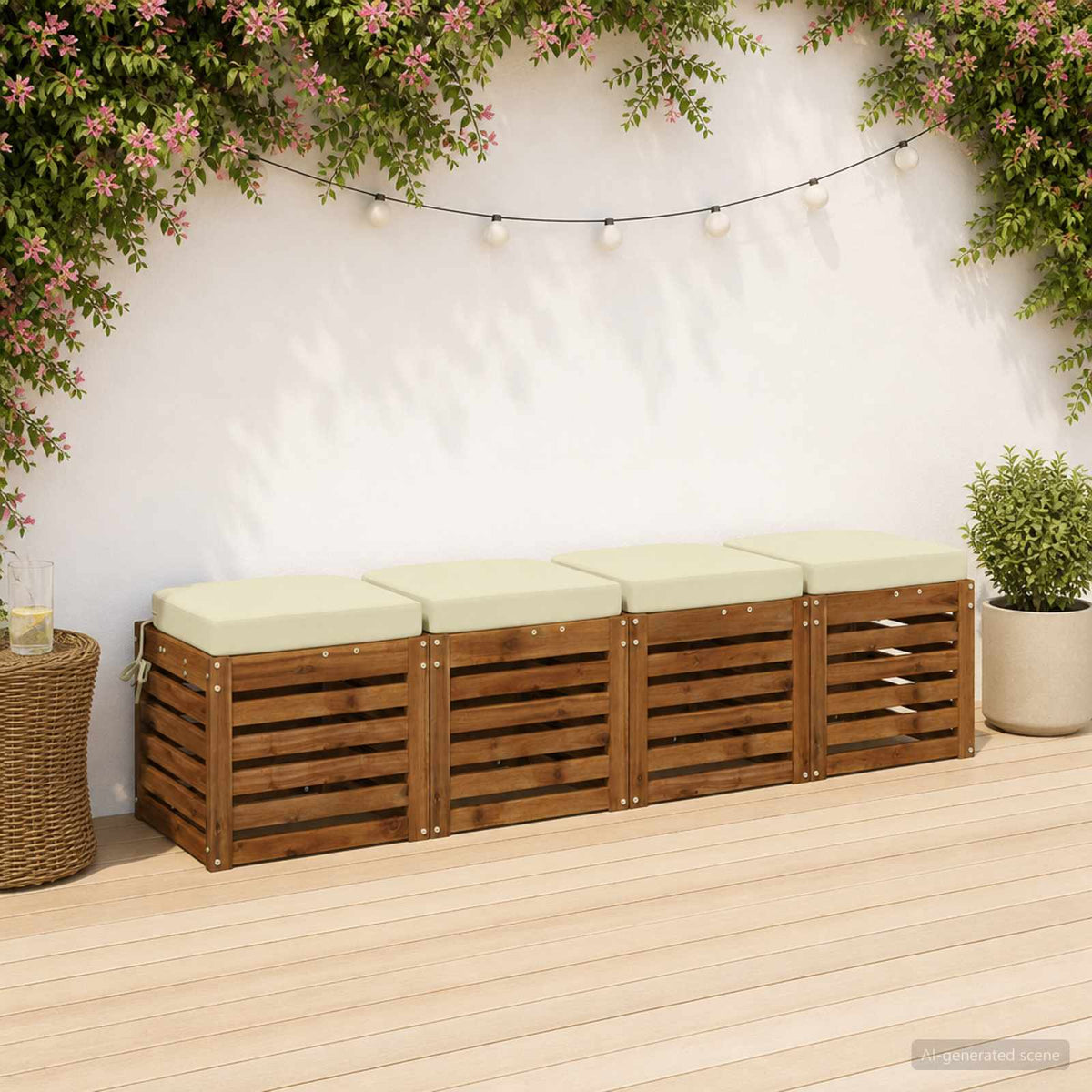 Set jastučića od 4 komada SOEST 4 pcs 100% poliester Krem