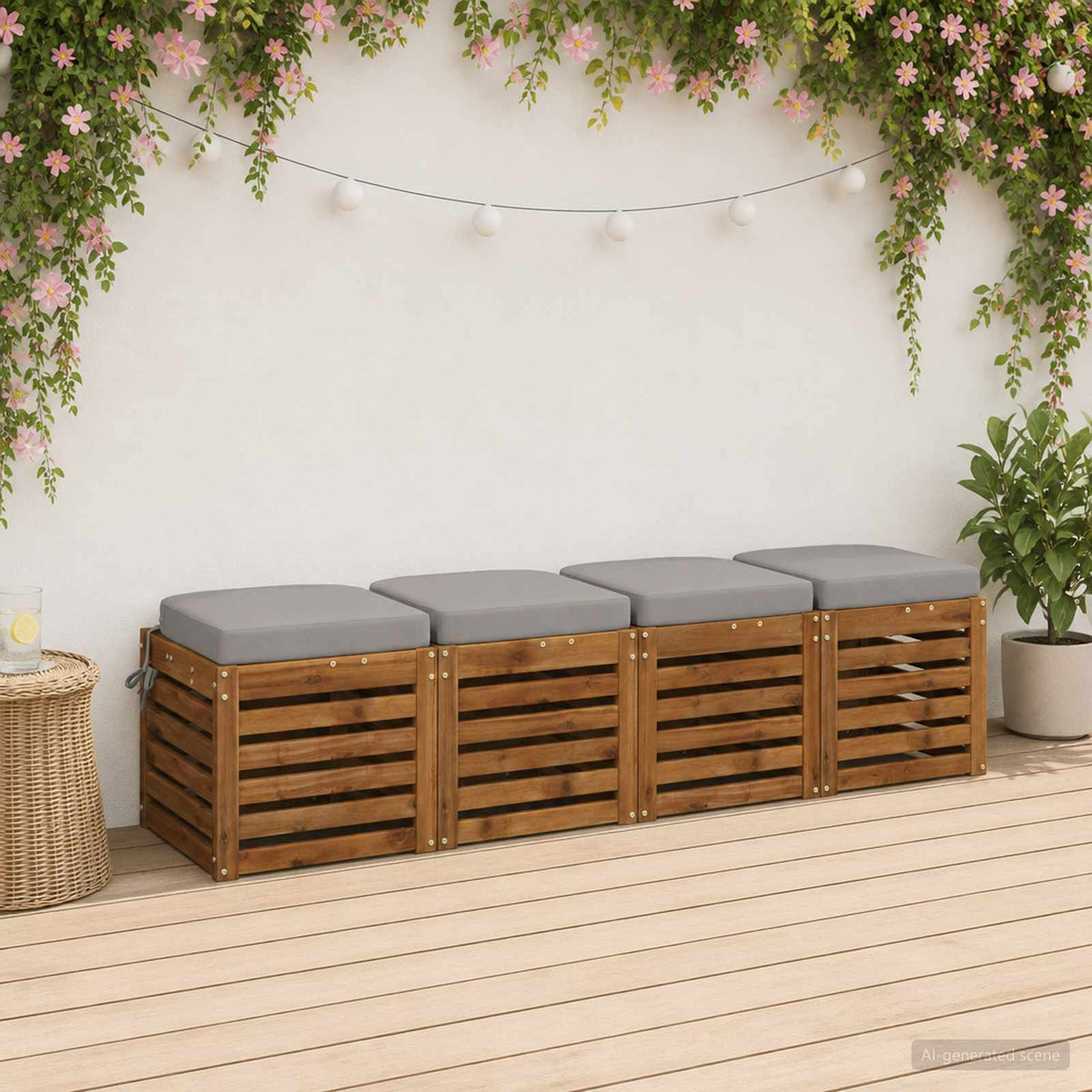 Set jastučića od 4 komada SOEST 4 pcs 100% poliester Siva