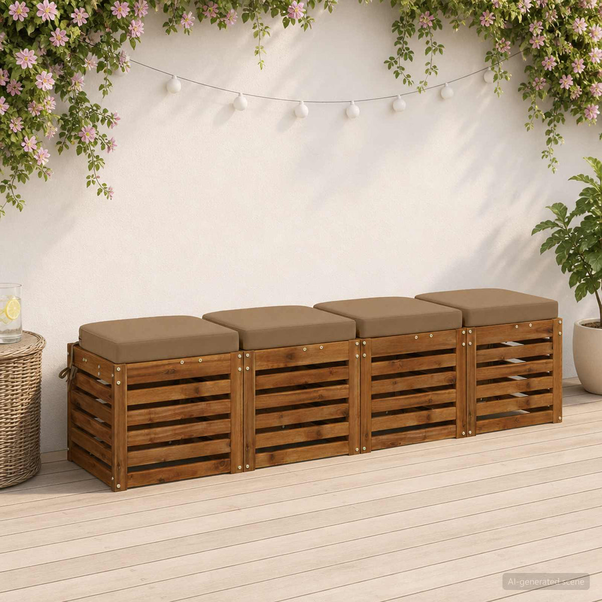 Set jastučića od 4 komada SOEST 4 pcs 100% poliester Sivosmeđa