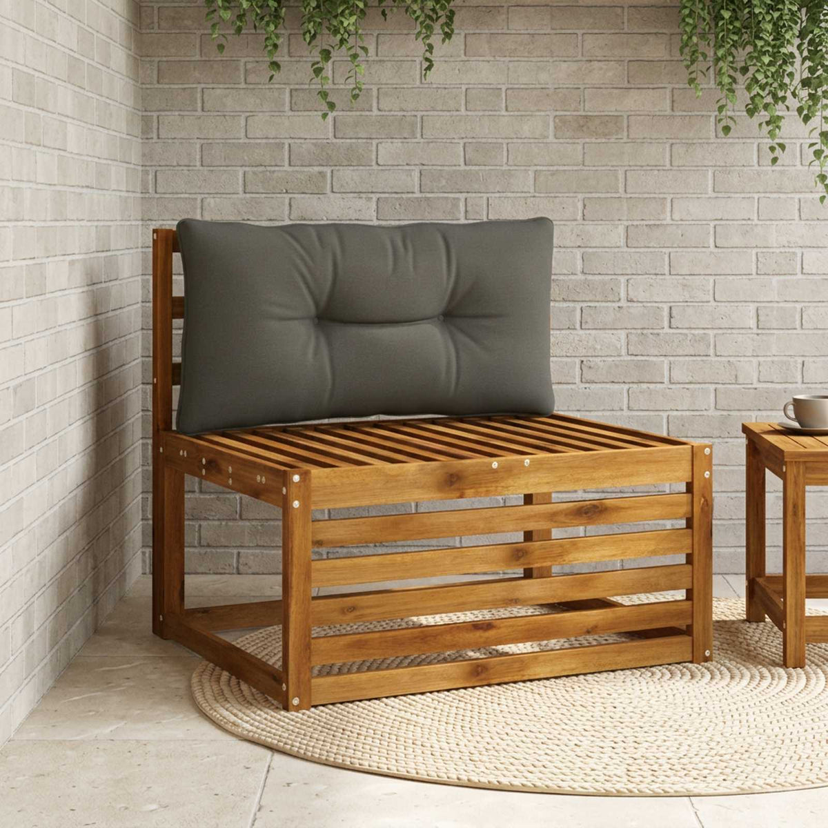 Jastučić za leđa PUTTEN 100% poliester Antracit 80 x 40 x 10 cm