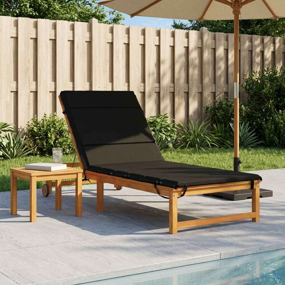 Jastučić za ležaljku GEMERT 100% poliester Crna 200 x 90 x 3 cm