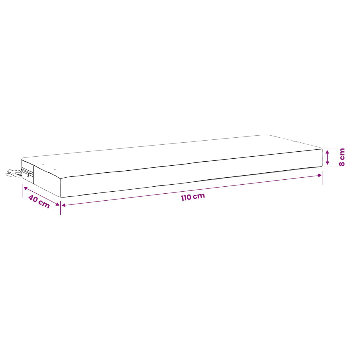 Jastučić za klupu SOEST 100% poliester Krem 110 x 40 x 8 cm