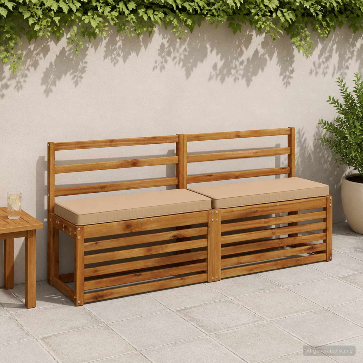 Jastučići za klupe - 2 dijela VUGHT 2 pcs 100% poliester