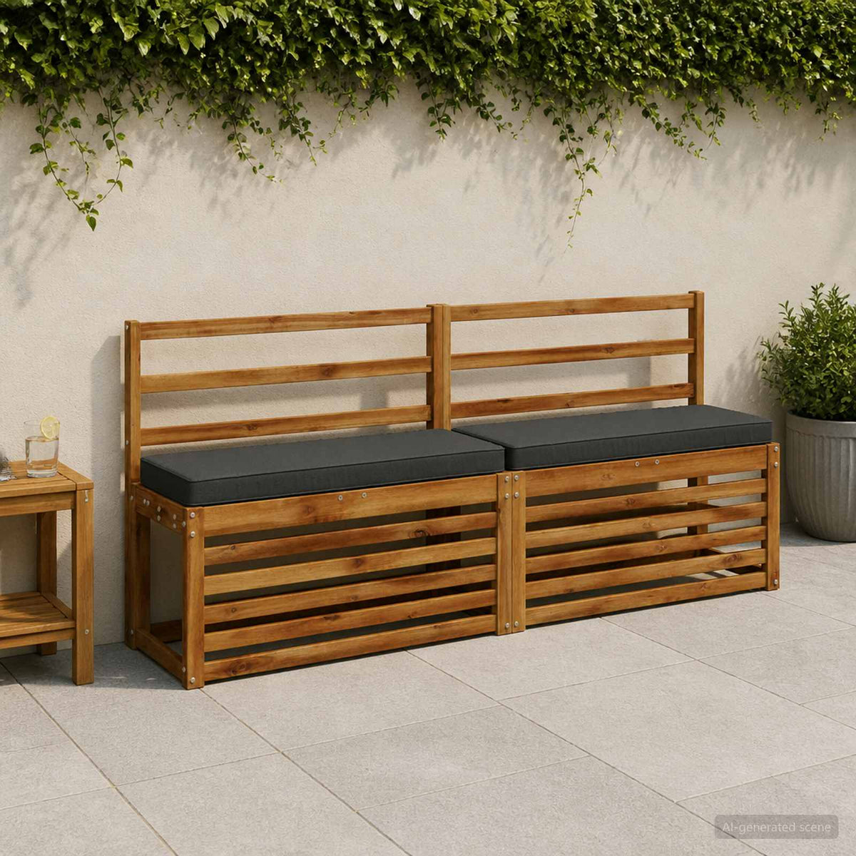 Jastučići za klupe - 2 dijela VUGHT 2 pcs 100% poliester