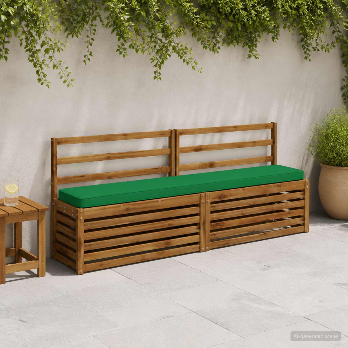 Jastučići za klupe - 2 dijela VUGHT 2 pcs 100% poliester Zelena