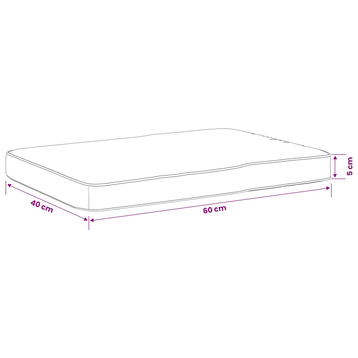 Jastučići za klupe - 2 dijela VUGHT 2 pcs 100% poliester Crvena