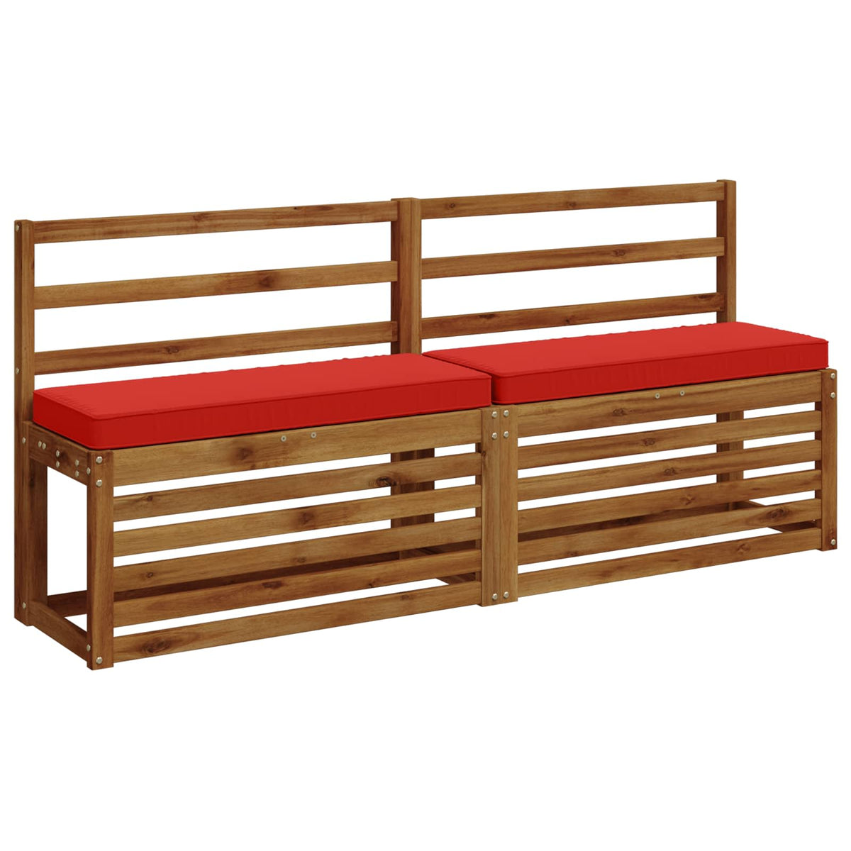 Jastučići za klupe - 2 dijela VUGHT 2 pcs 100% poliester Crvena