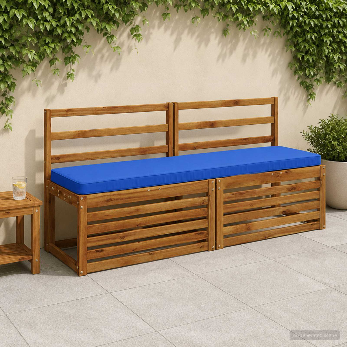 Jastučić za klupu - 1 dio VUGHT 100% poliester Kraljevsko plava