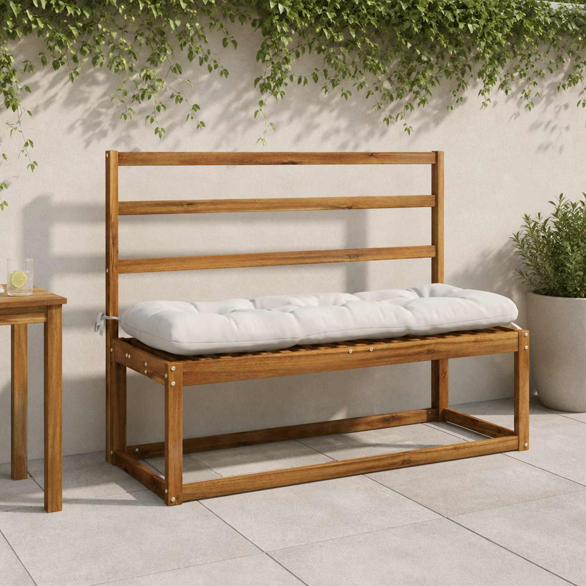Jastučić za klupu VIANEN 100% poliester Bijela 120 x 40 x 12 cm