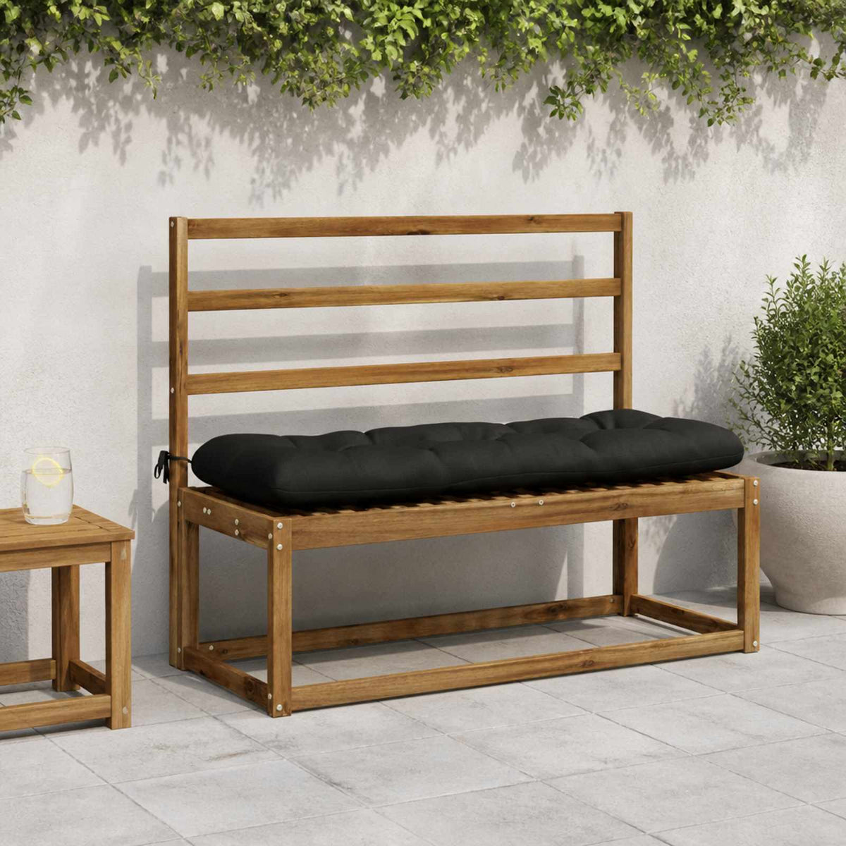 Jastučić za klupu VIANEN 100% poliester Crna 130 x 40 x 12 cm