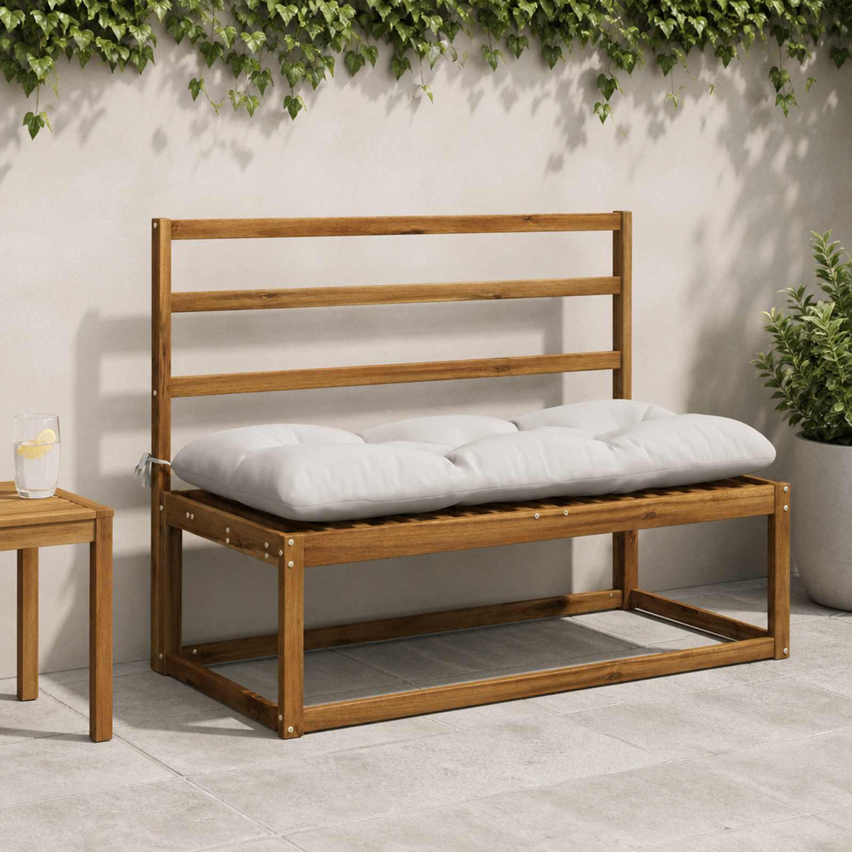 Jastučić za klupu VIANEN 100% poliester Bijela 120 x 50 x 12 cm