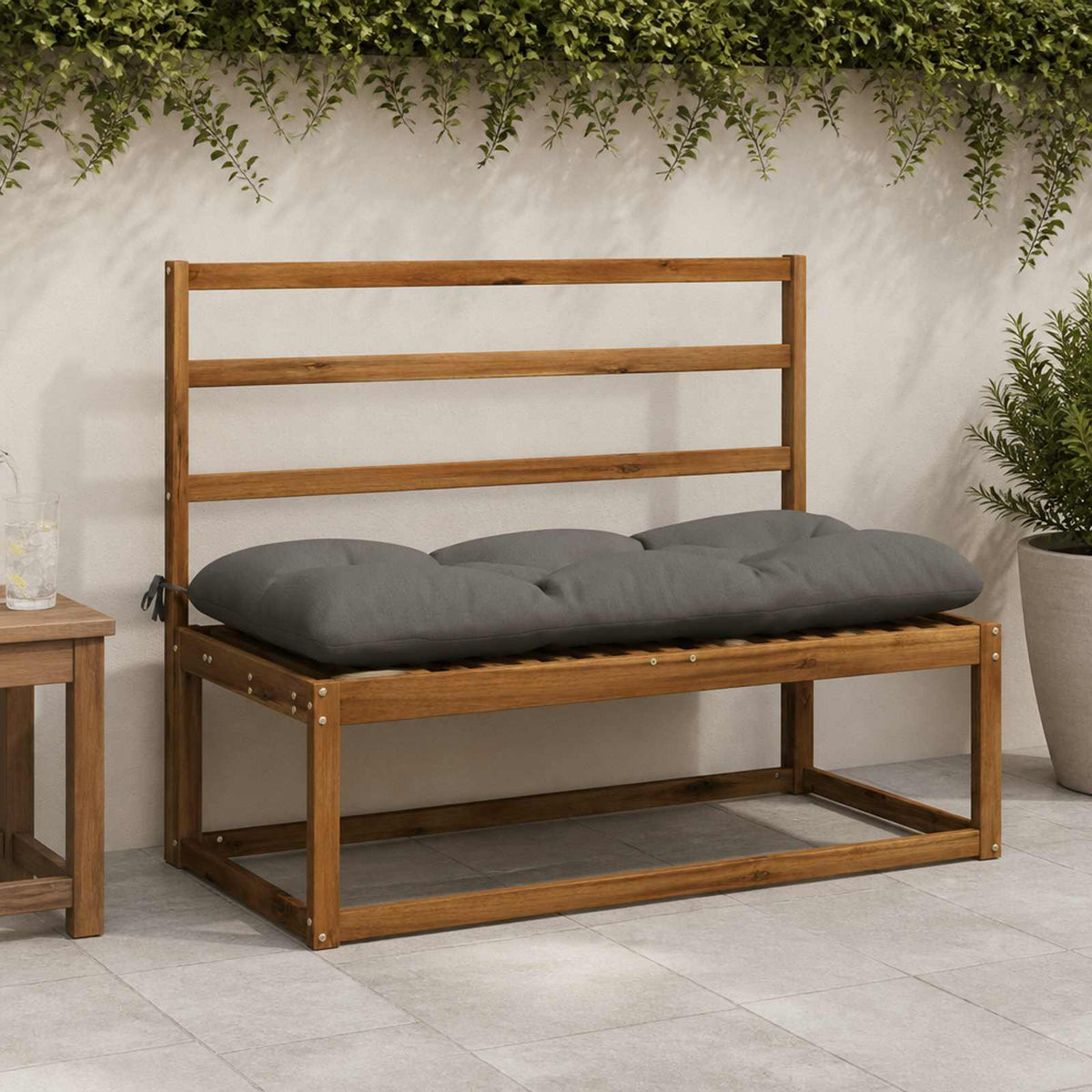 Jastučić za klupu VIANEN 100% poliester Siva 110 x 50 x 12 cm