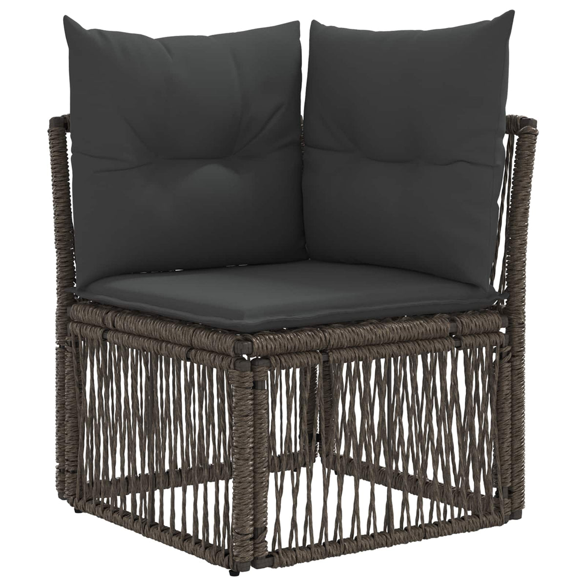Sjedeća garnitura za vrt 5 pcs Siva poliratan