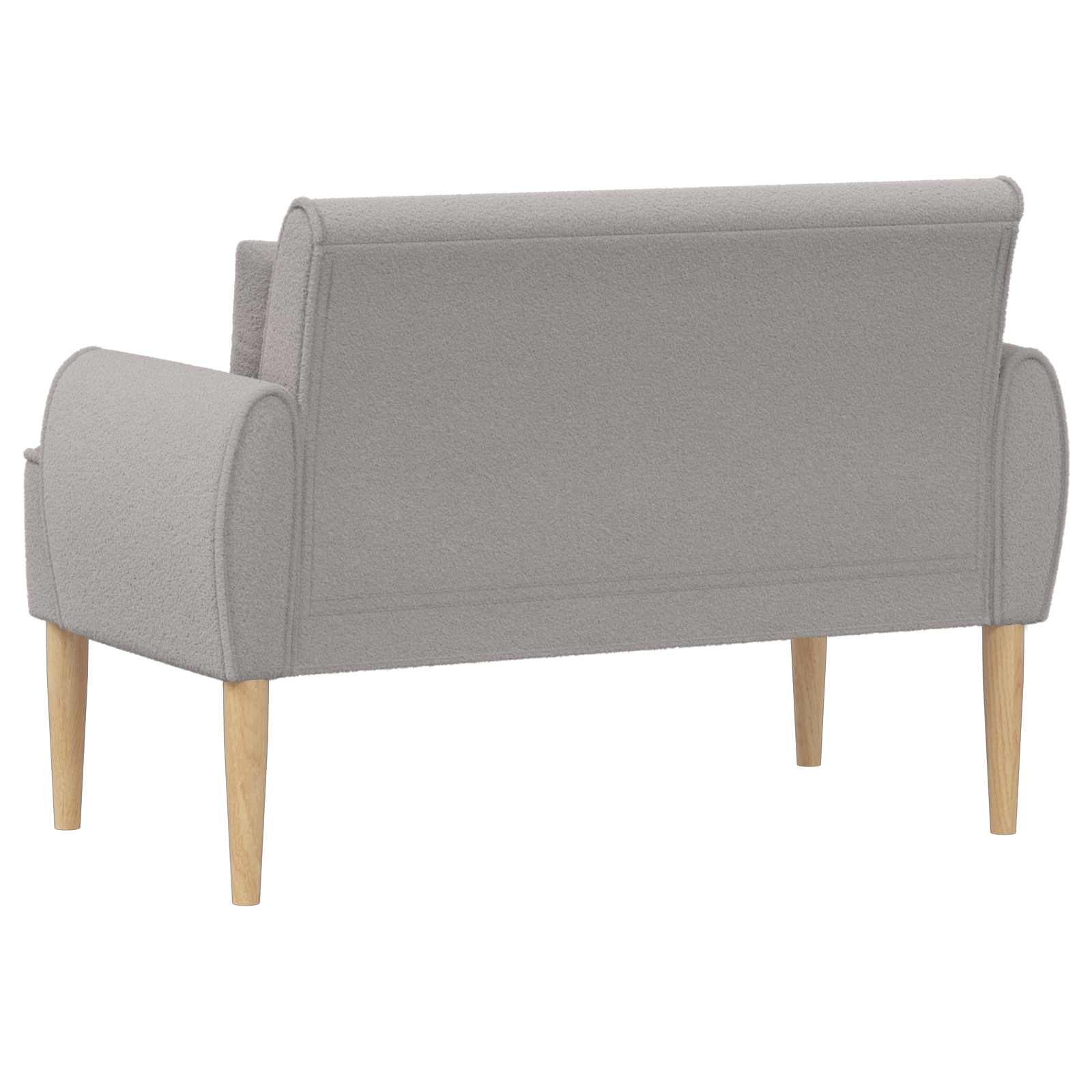 Ljubavni kauč s gumbima Svjetlosiva 117 x 67 x 77 cm Bouclé