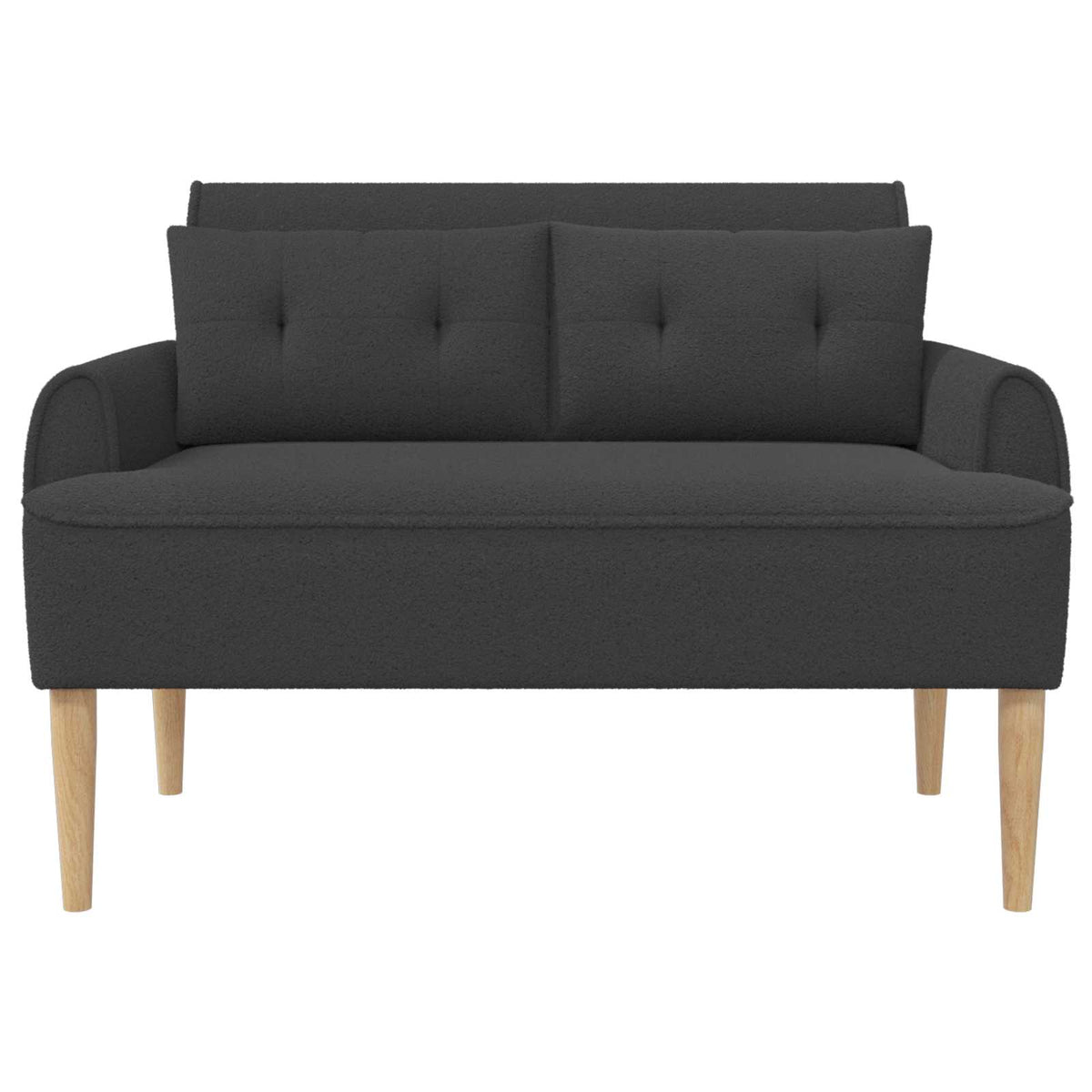 Ljubavni kauč s gumbima Tamnosiva 117 x 67 x 77 cm Bouclé