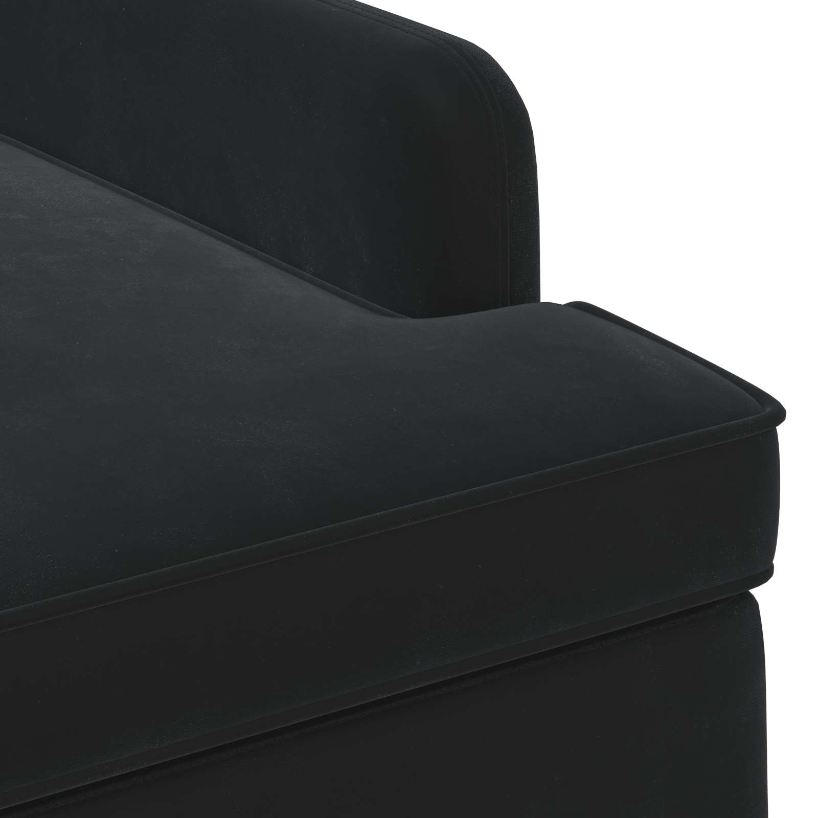 Ljubavni kauč s gumbima Crna 111 x 65 x 79 cm Baršun