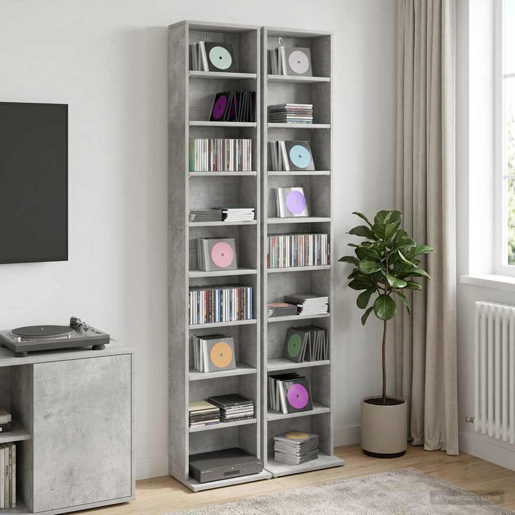 CD ormar 2 kom. Betonska siva 33 x 23,5 x 175 cm