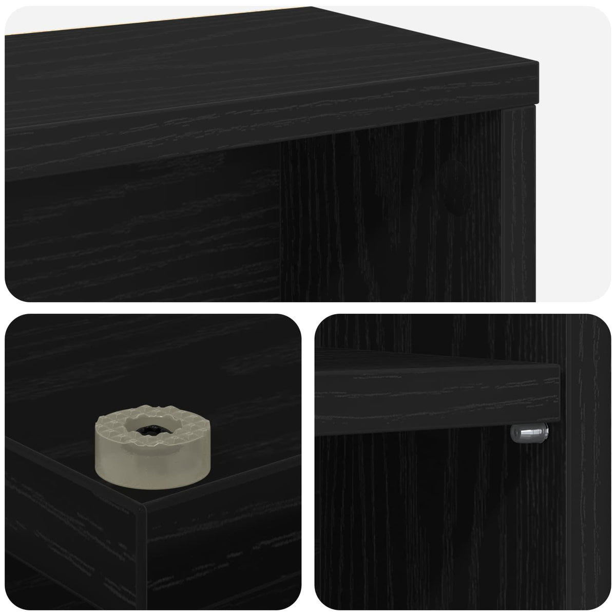 CD ormar Crni hrast 65 x 23,5 x 175 cm Konstruirano drvo