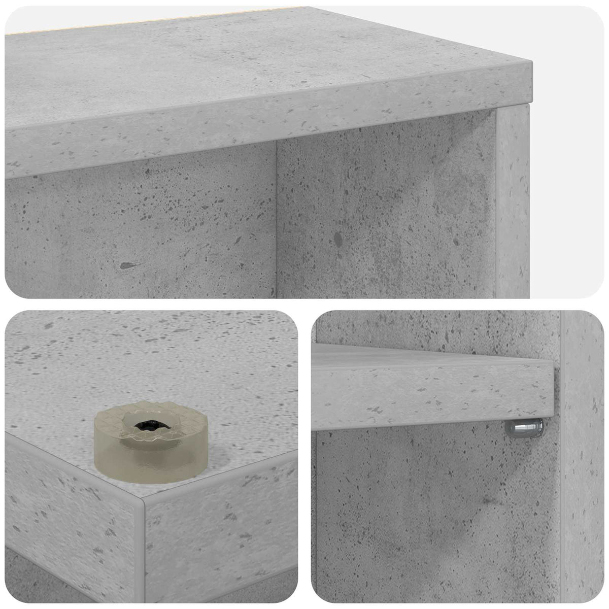 CD ormar Betonska siva 65 x 23,5 x 175 cm Konstruirano drvo