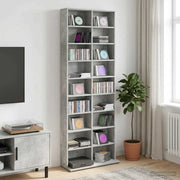 CD ormar Betonska siva 65 x 23,5 x 175 cm Konstruirano drvo