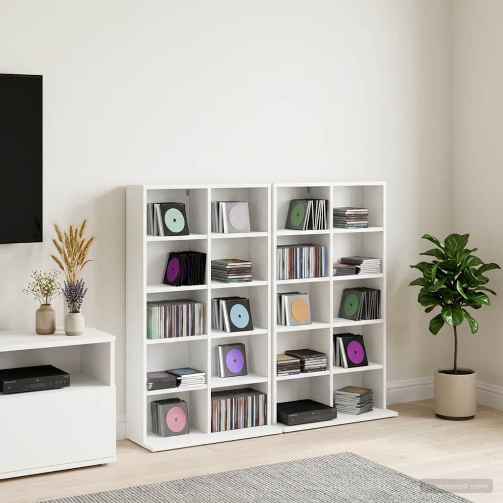 CD ormar 2 kom. Bijela 65 x 23,5 x 97,5 cm Konstruirano drvo