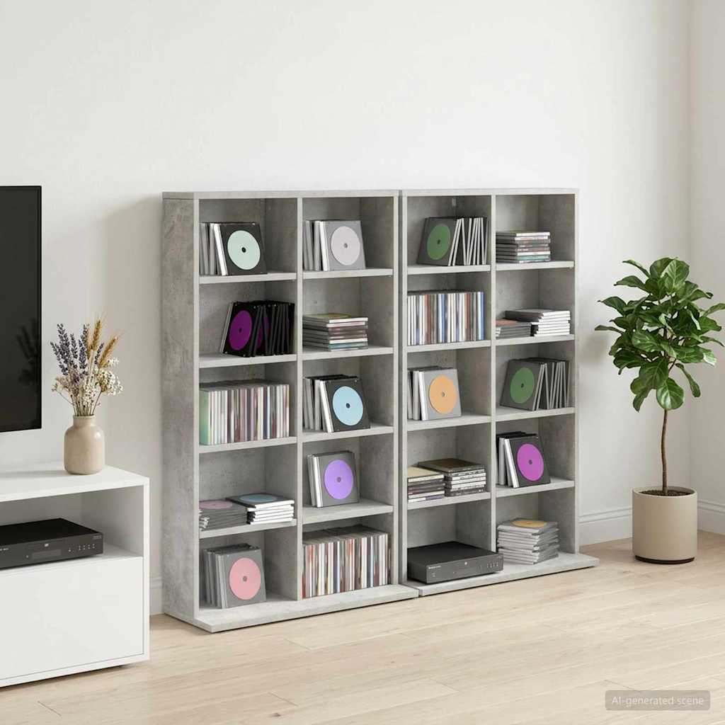 CD ormar 2 kom. Betonska siva 65 x 23,5 x 97,5 cm