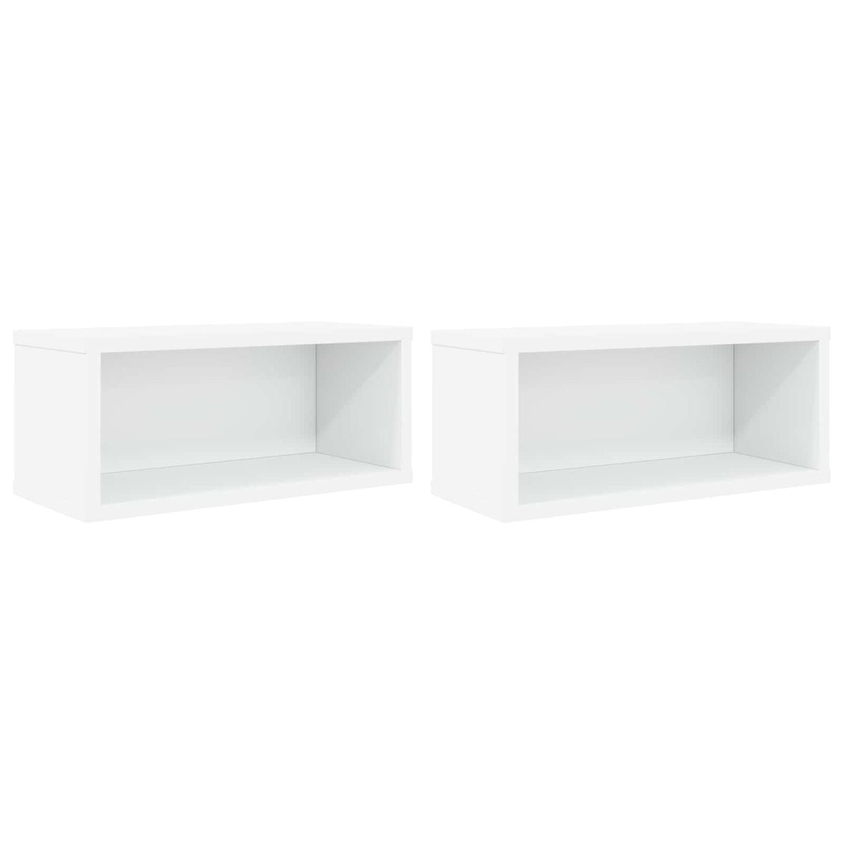 Stalak za CD-ove 2 kom. Bijela 40 x 17 x 17 cm
