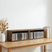 Stalak za CD-ove 2 kom. Dimljeni hrast 40 x 17 x 17 cm