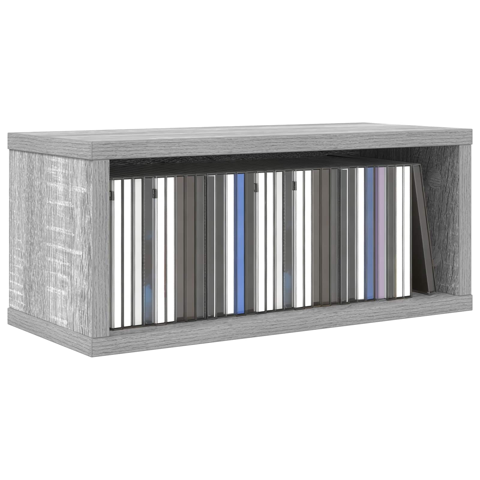 Stalak za CD-ove Siva Sonoma 40 x 17 x 17 cm Konstruirano drvo
