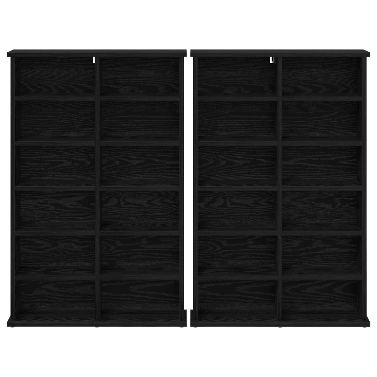 CD ormar 2 kom. Crni hrast 60 x 17 x 92 cm Konstruirano drvo