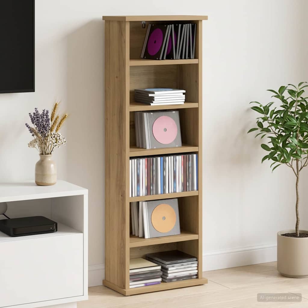 CD ormar Hrast artisan 60 x 17 x 92 cm Konstruirano drvo