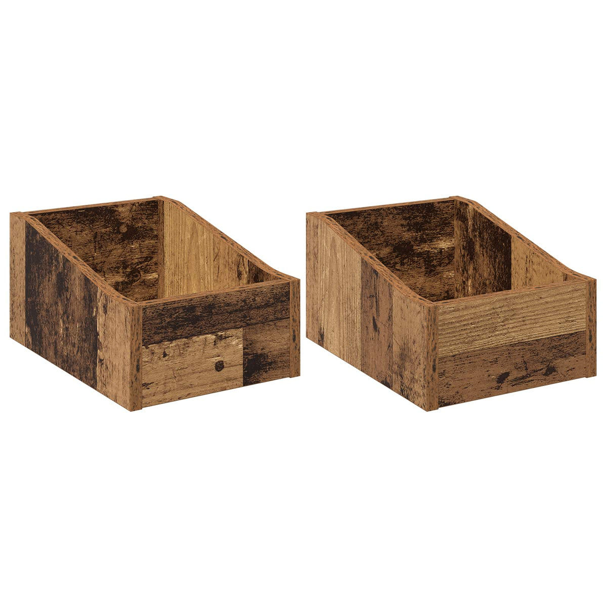 Kutija za LP ploče 2 kom. Staro drvo 23 x 33 x 16 cm