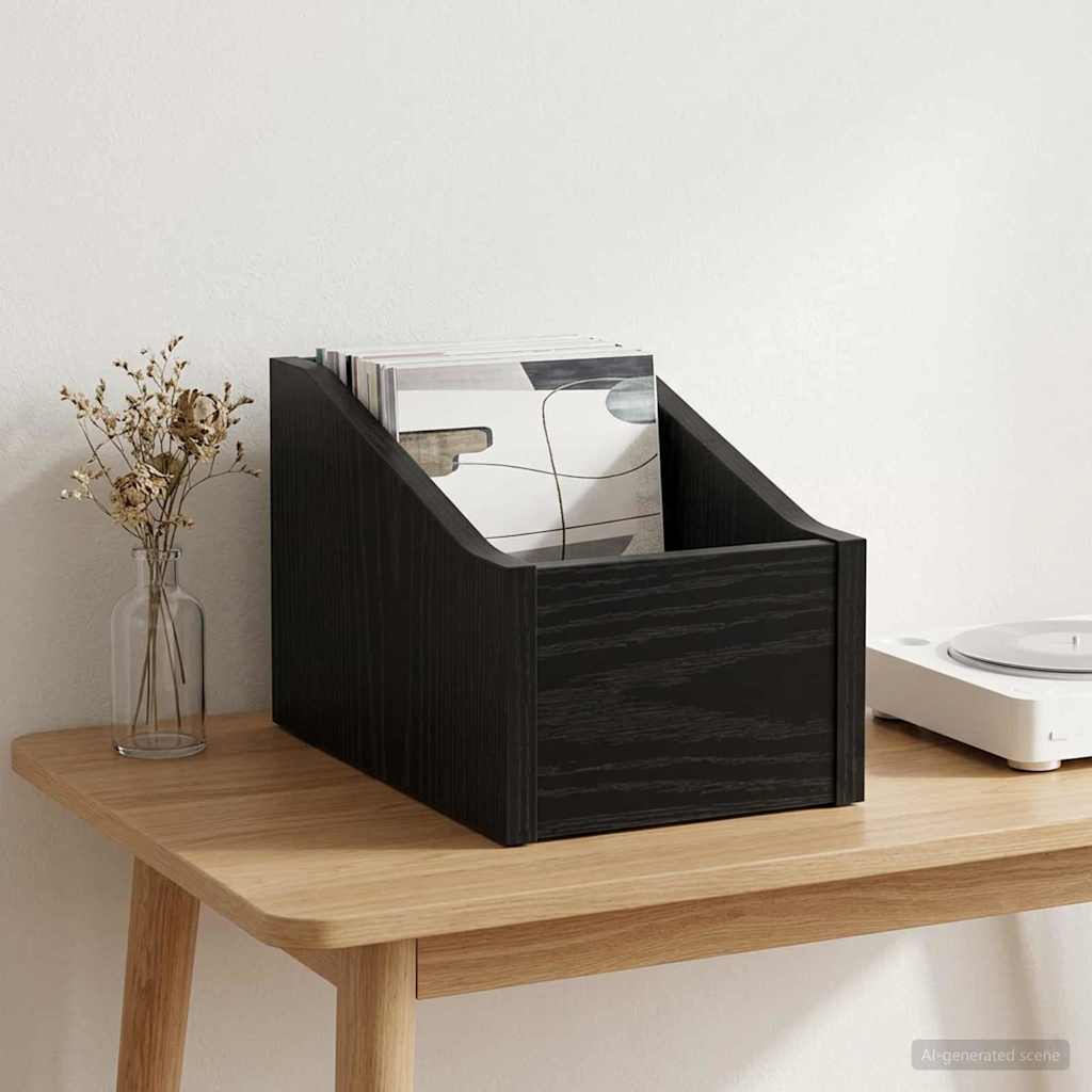 Kutija za LP ploče Crni hrast 18 x 32 x 18 cm Konstruirano drvo