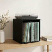 Kutija za vinilne albume 2 kom. Crni hrast 37 x 36,5 x 38 cm