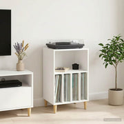Stalak za gramofon Bijela 47 x 39,5 x 74,5 cm Konstruirano drvo