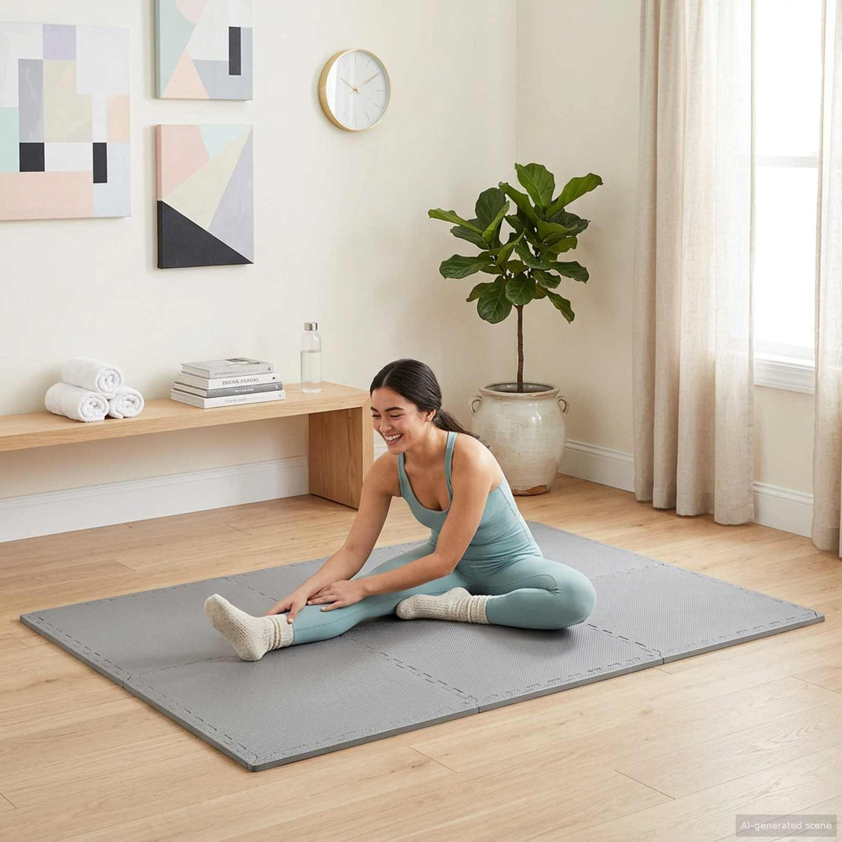 Podne prostirke 50 kom. Siva 18 m² EVA pjenasti materijal