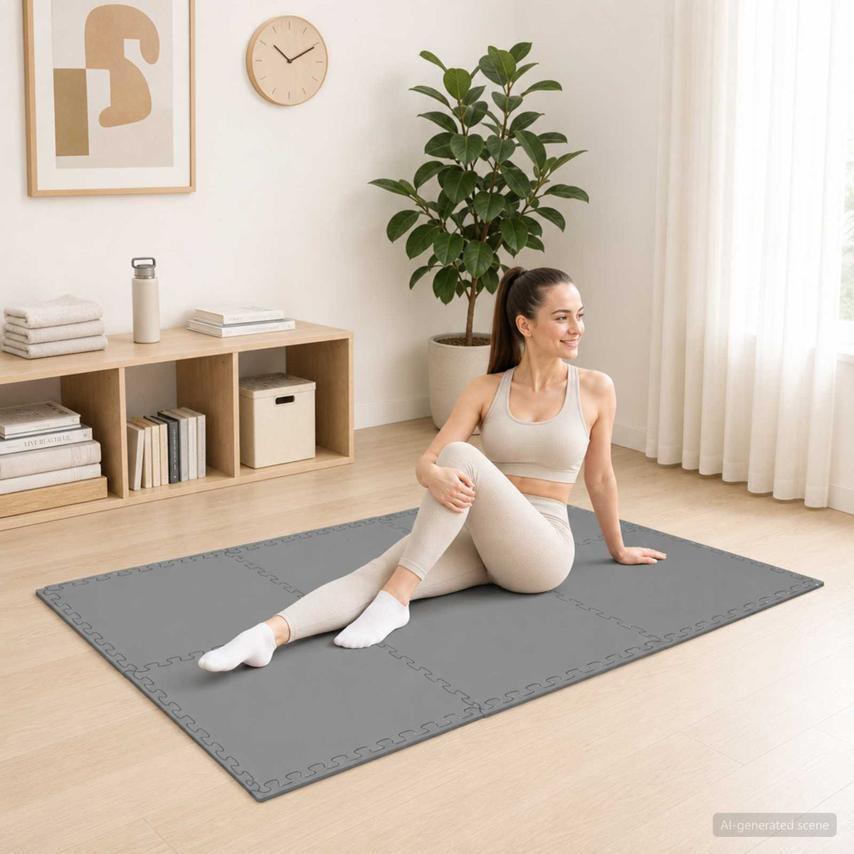 Podne prostirke 12 kom. Siva 4,32 m² EVA pjenasti materijal