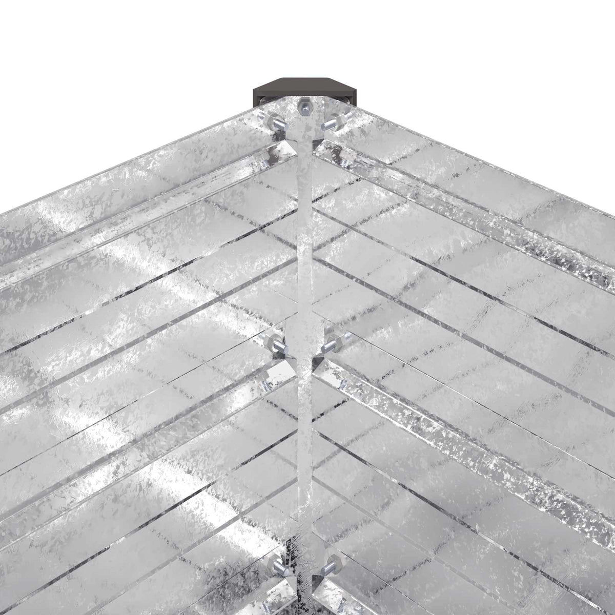 Povišeni vrtni krevet Srebrna 160 x 40 x 55 cm cinkani