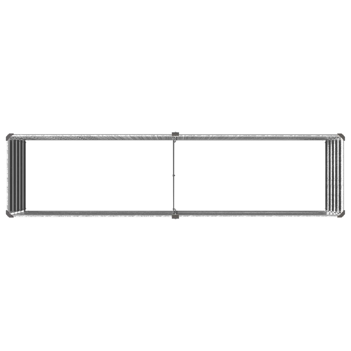 Povišeni vrtni krevet Srebrna 160 x 40 x 55 cm cinkani
