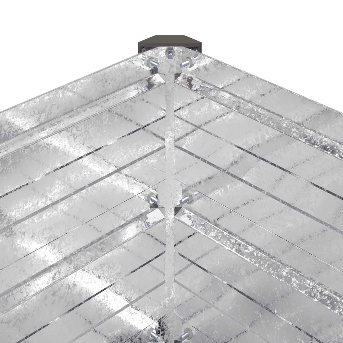 Povišeni vrtni krevet Srebrna 100 x 80 x 55 cm cinkani
