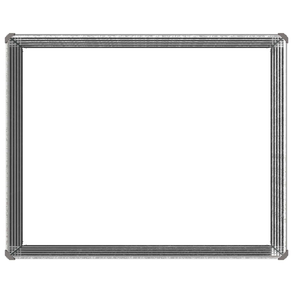 Povišeni vrtni krevet Srebrna 100 x 80 x 55 cm cinkani