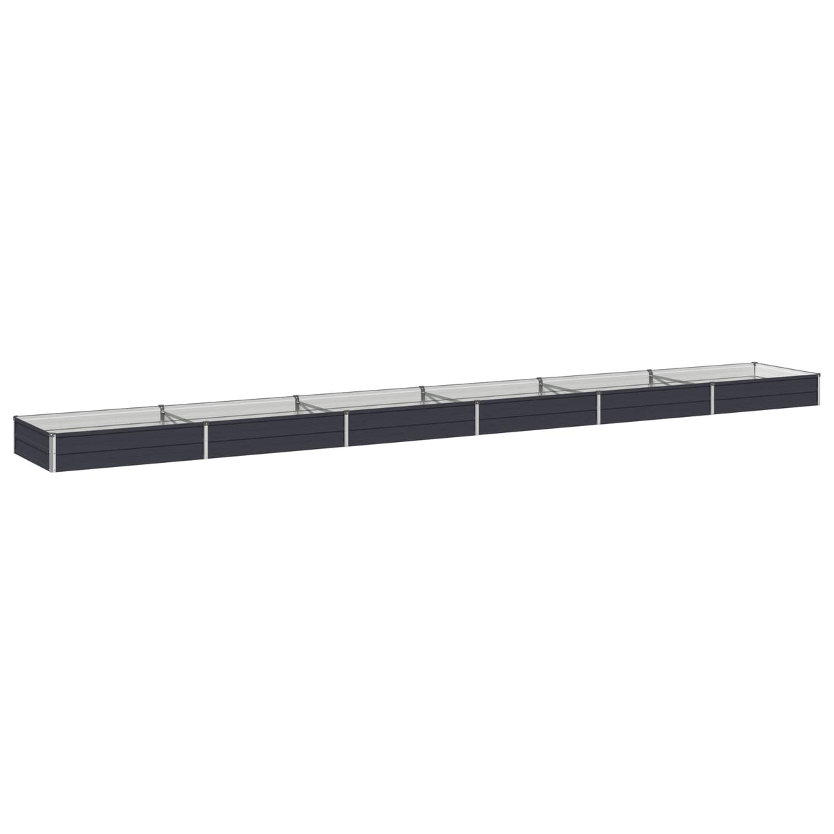 Povišeni vrtni krevet Antracit 600 x 80 x 24 cm