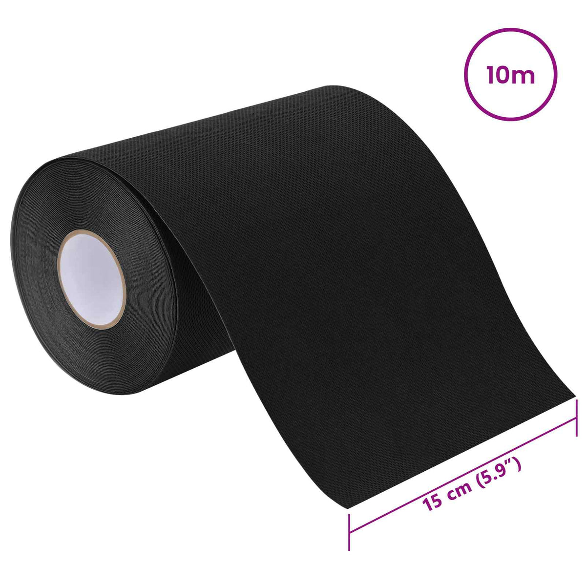 Traka za umjetnu travu samoljepljiva Crna 15 cm x 10 m